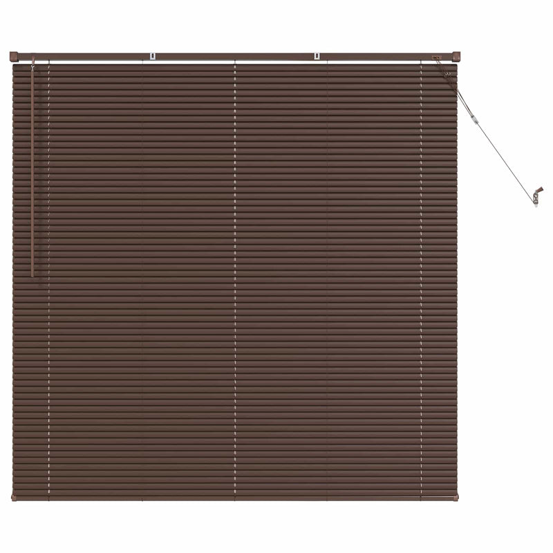Chargez l'image dans la visionneuse de la galerie, Vidaxl venetiaanse blind donkerbruin met patroon 150 x 130 cm pvc