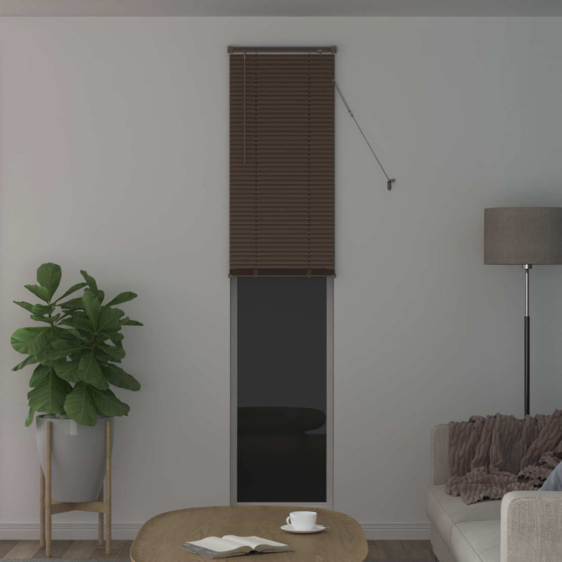 ギャラリービューアに画像をロードする, Vidaxl venetiaanse blind donkerbruin met patroon 213 x 40 cm pvc