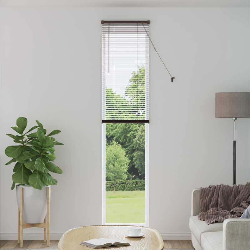 ギャラリービューアに画像をロードする, Vidaxl venetiaanse blind donkerbruin met patroon 213 x 50 cm pvc