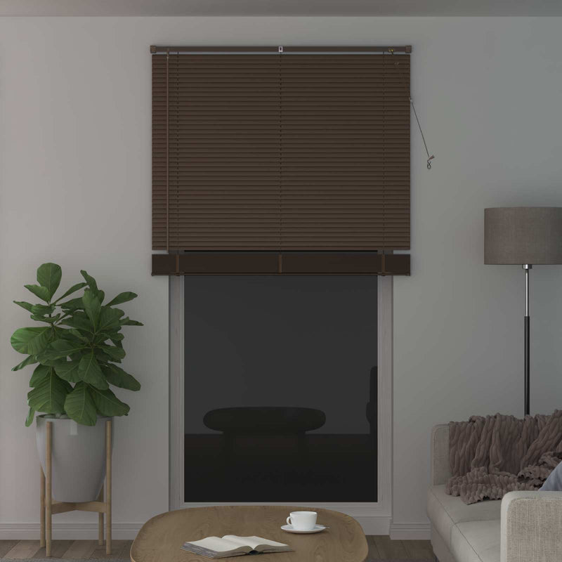 ギャラリービューアに画像をロードする, Vidaxl venetiaanse blind donkerbruin met patroon 213 x 110 cm pvc