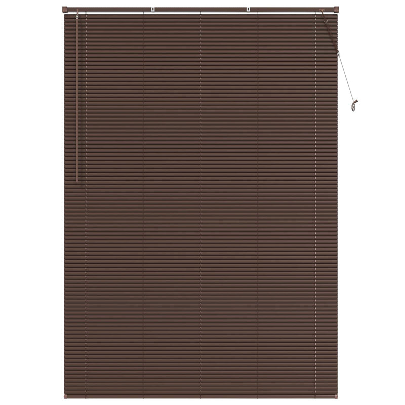 ギャラリービューアに画像をロードする, Vidaxl venetiaanse blind donkerbruin met patroon 213 x 140 cm pvc