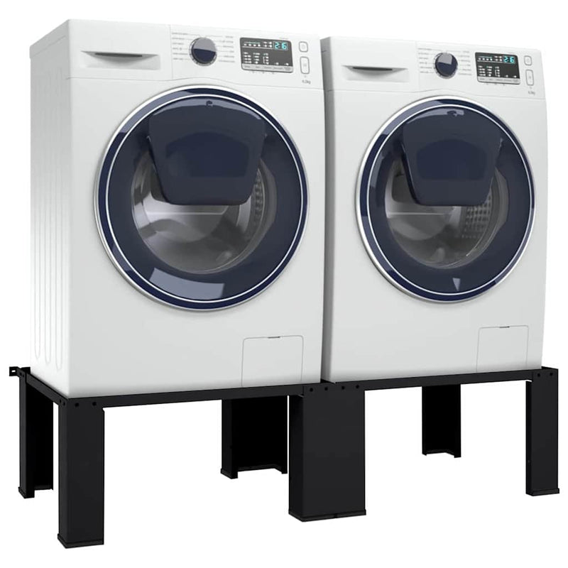 Chargez l'image dans la visionneuse de la galerie, Vidaxl wasmachine pedestal 2 pcs zwart 127 x 54,5 x 32,5 cm staal