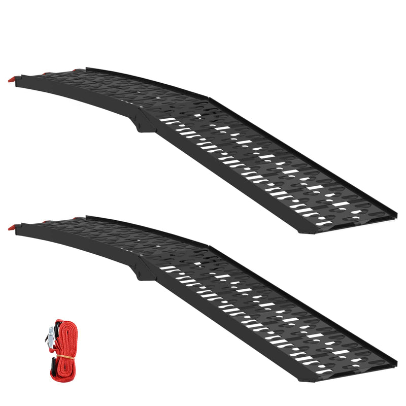 Chargez l'image dans la visionneuse de la galerie, Vidaxl motorcycle ramp 680 kg 2 pcs zwart 222 x 28 x 5 cm aluminium