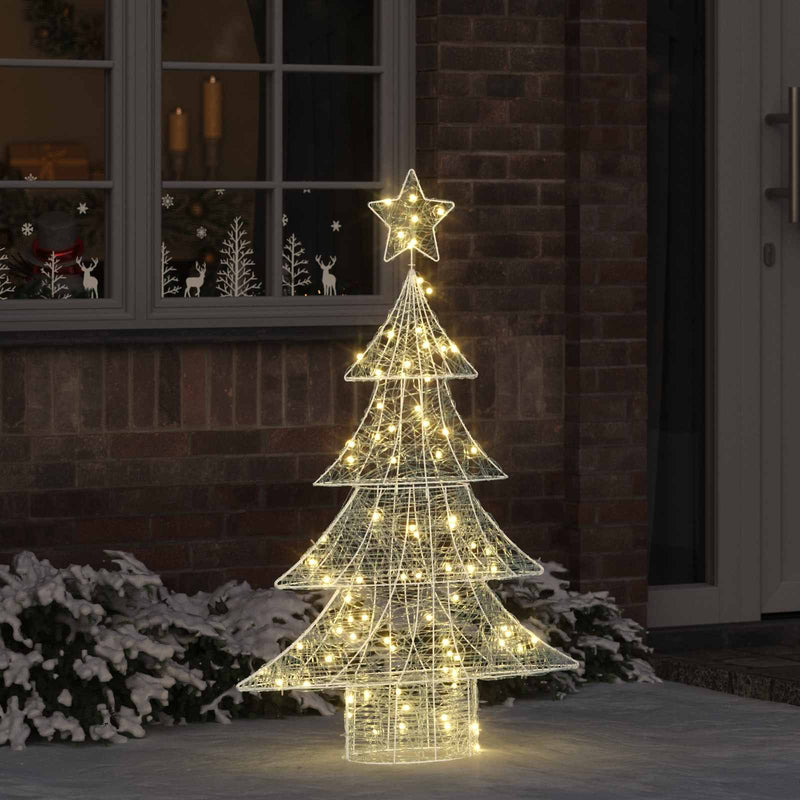 ギャラリービューアに画像をロードする, Vidaxl kerstboom met 100 led warmwit 120 cm acryl