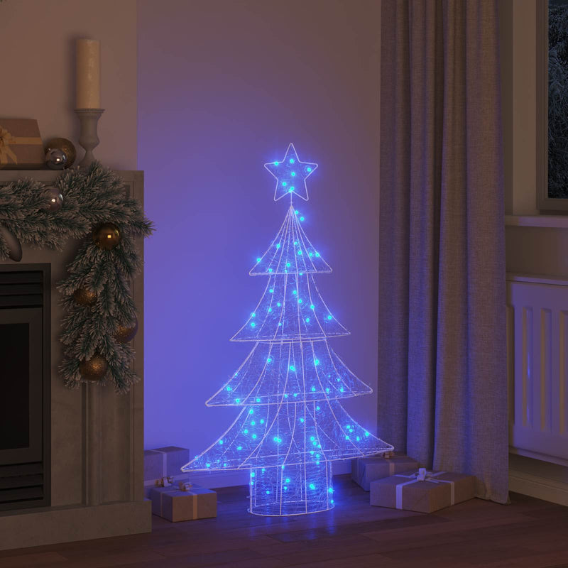 Chargez l'image dans la visionneuse de la galerie, Vidaxl kerstboom met 100 led blauw 120 cm acryl