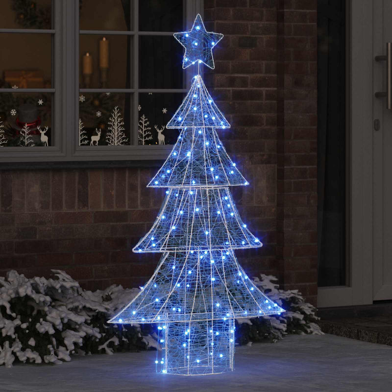 ギャラリービューアに画像をロードする, Vidaxl kerstboom met 160 led blauw 150 cm acryl