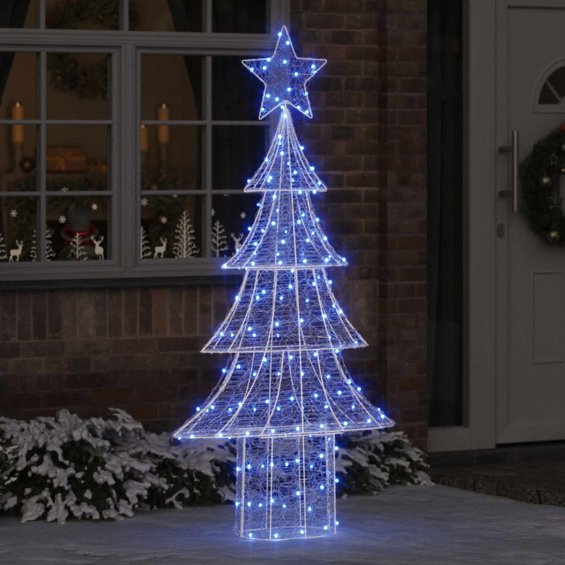 Chargez l'image dans la visionneuse de la galerie, Vidaxl kerstboom met 240 led blauw 180 cm acryl