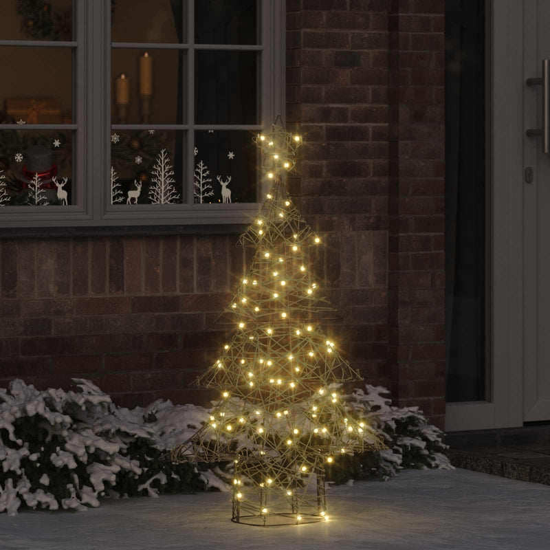 ギャラリービューアに画像をロードする, Vidaxl kerstboom met 120 led warmwit 150 cm rattan