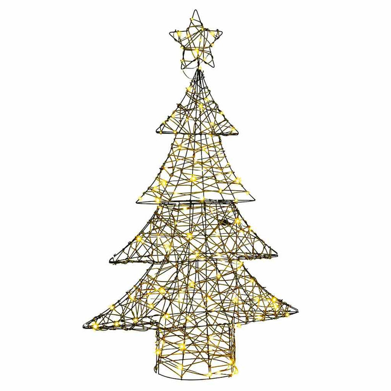 ギャラリービューアに画像をロードする, Vidaxl kerstboom met 120 led warmwit 150 cm rattan