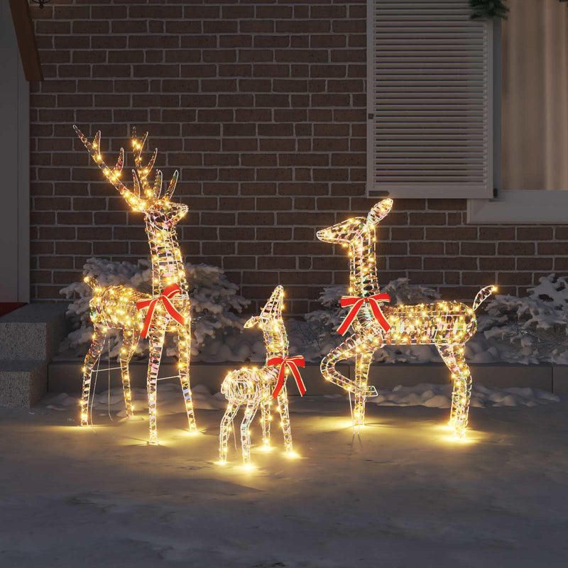 Chargez l'image dans la visionneuse de la galerie, Vidaxl rendier familie met 300 led 3 pcs warmwit 67 x 26 x 127 cm pet