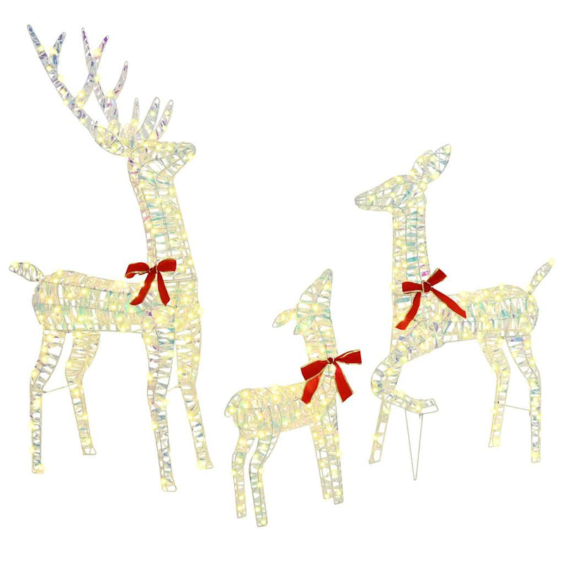 Chargez l'image dans la visionneuse de la galerie, Vidaxl rendier familie met 300 led 3 pcs warmwit 67 x 26 x 127 cm pet