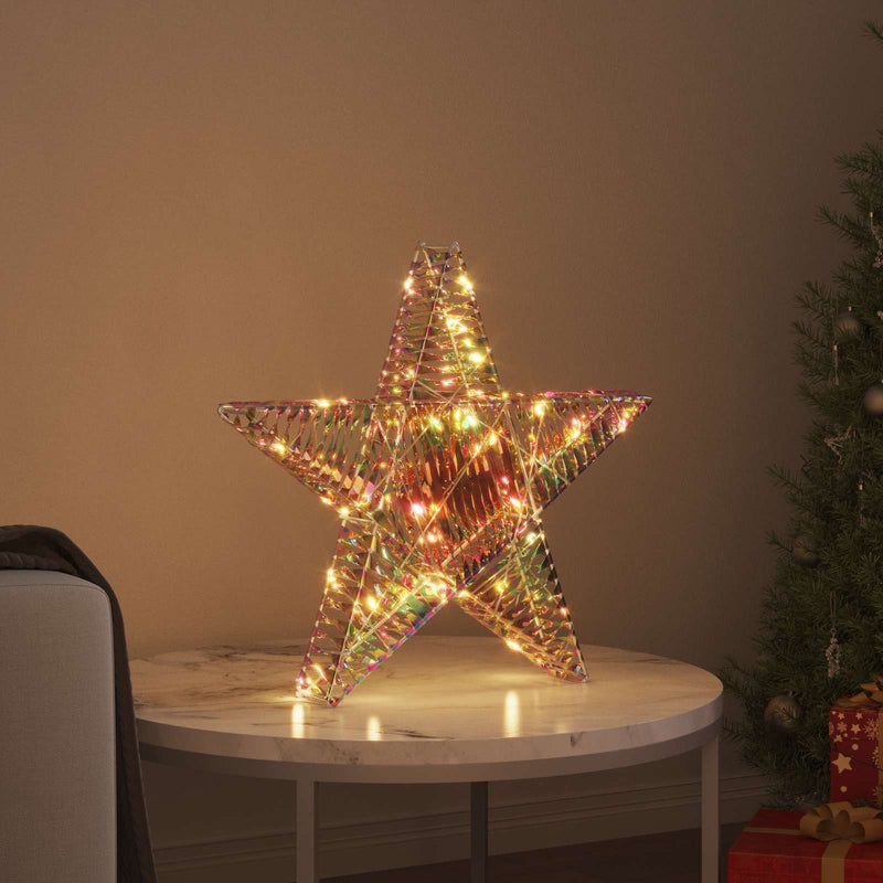 Chargez l'image dans la visionneuse de la galerie, Vidaxl 3d ster met 50 led warmwit 55 x 52.5 x 9 cm pet