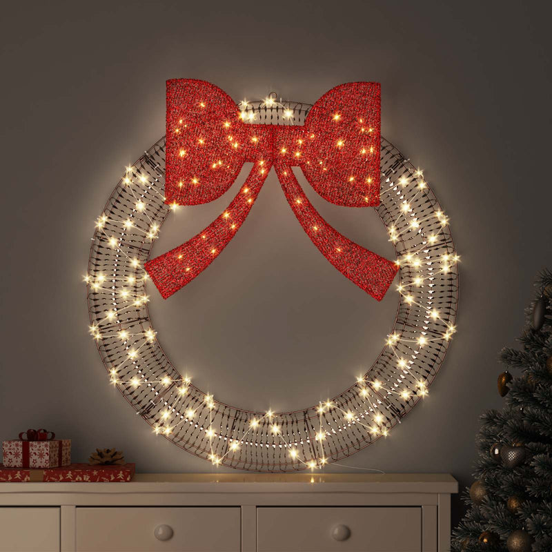 ギャラリービューアに画像をロードする, Vidaxl krans met 150 led warmwit 121 x 121 x 10 cm pet