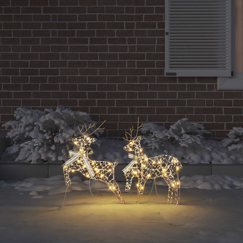 ギャラリービューアに画像をロードする, Vidaxl led rendieren met 40 led 2 pcs warmwit pet