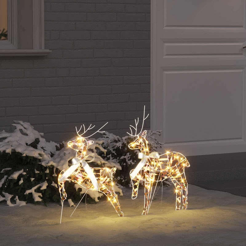 ギャラリービューアに画像をロードする, Vidaxl led rendieren met 40 led 2 pcs warmwit pet