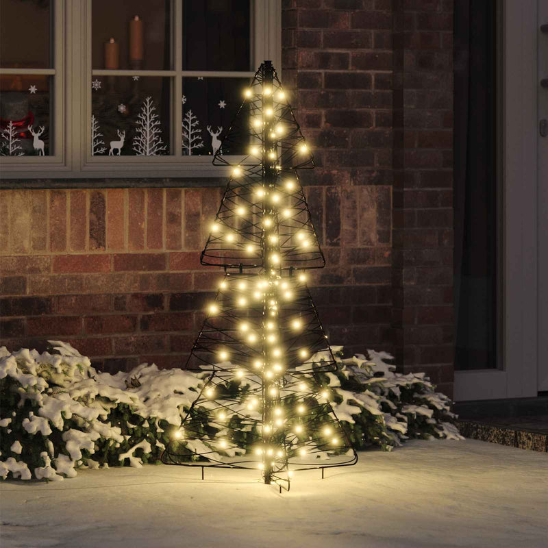 Chargez l'image dans la visionneuse de la galerie, Vidaxl kerstboom met 100 led warmwit 120 cm rattan