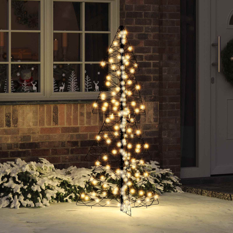 Chargez l'image dans la visionneuse de la galerie, Vidaxl kerstboom met 160 led warmwit 150 cm rattan