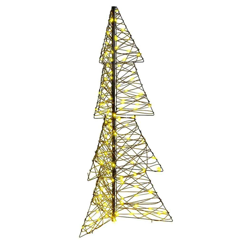 Chargez l'image dans la visionneuse de la galerie, Vidaxl kerstboom met 160 led warmwit 150 cm rattan