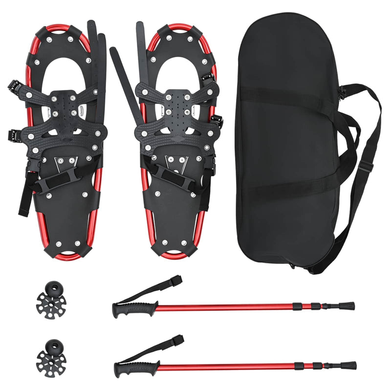 Afbeelding laden in galerijviewer, Vidaxl 3 in 1 sneeuwschoenen met wandelschoenen rood en zwart