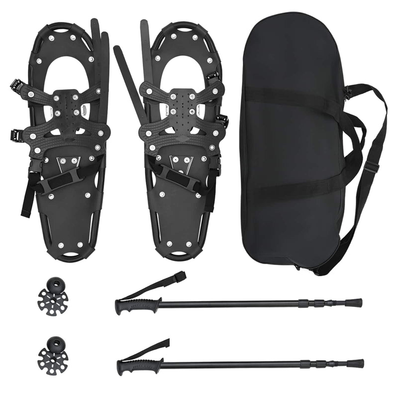 Afbeelding laden in galerijviewer, Vidaxl 3 in 1 sneeuwschoenen met wandelschoenen zwart 25 inches