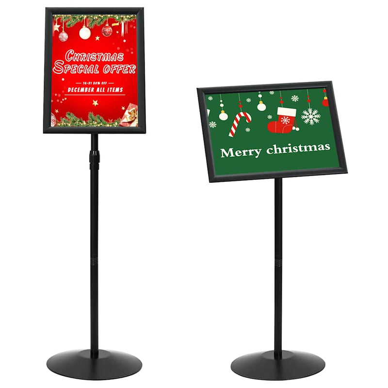 ギャラリービューアに画像をロードする, Vidaxl pedestal posterstand zilver a3 pvc en staal