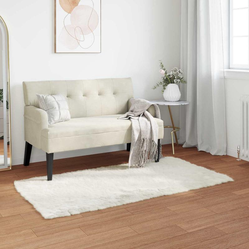 Chargez l'image dans la visionneuse de la galerie, Vidaxl nep schapenvacht tapijt tafalla wit 60 x 110 cm polyester