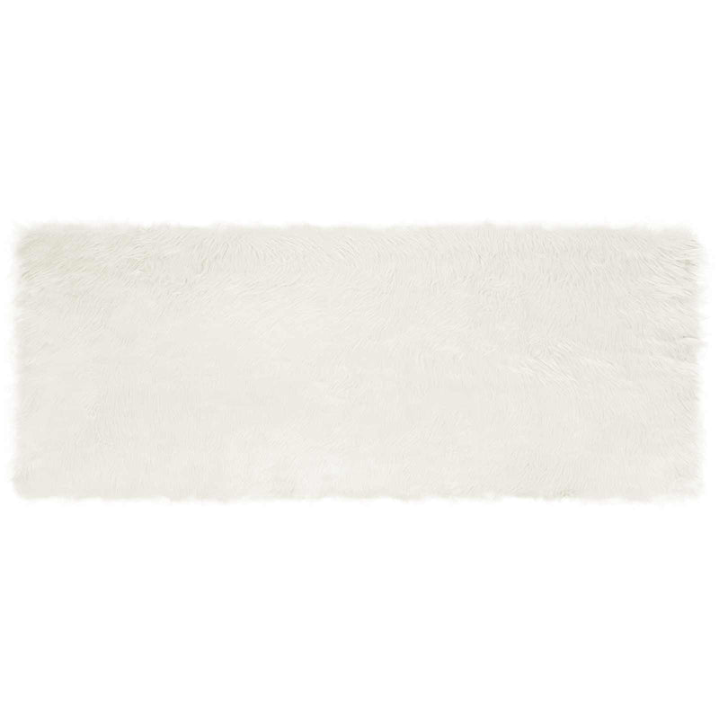 Chargez l'image dans la visionneuse de la galerie, Vidaxl nep schapenvacht tapijt tafalla wit 80 x 200 cm polyester