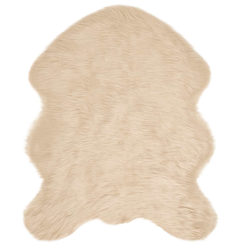 Afbeelding laden in galerijviewer, Vidaxl nep schapenvacht tapijt tafalla beige 50 x 80 cm polyester