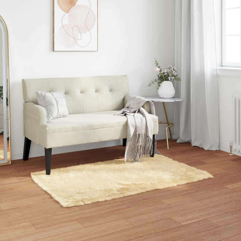 Afbeelding laden in galerijviewer, Vidaxl nep schapenvacht tapijt tafalla crème 80 x 150 cm polyester