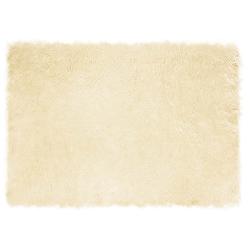Chargez l'image dans la visionneuse de la galerie, Vidaxl nep schapenvacht tapijt tafalla crème 120 x 170 cm polyester