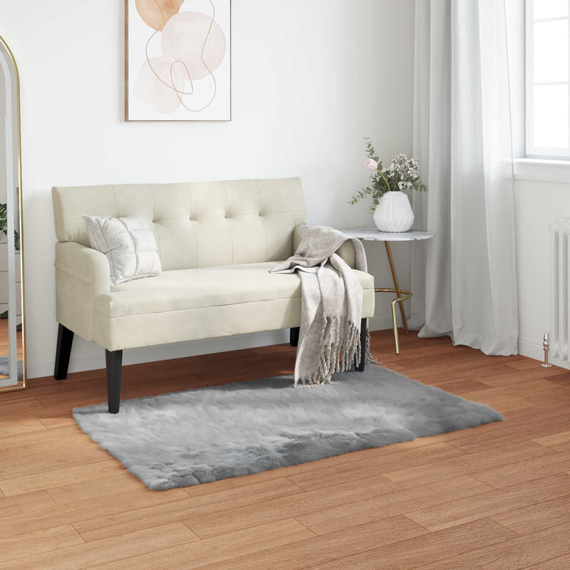 Chargez l'image dans la visionneuse de la galerie, Vidaxl nep schapenvacht tapijt tafalla grijs 80 x 150 cm polyester