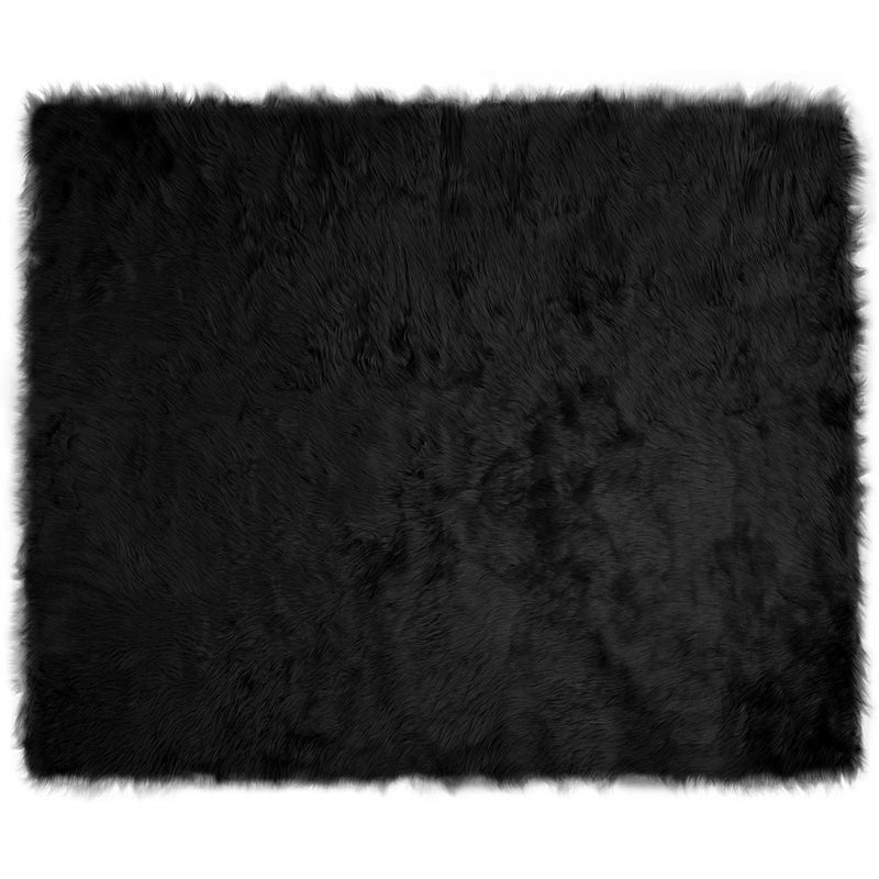 Afbeelding laden in galerijviewer, Vidaxl nep schapenvacht tapijt tafalla zwart 200 x 280 cm polyester