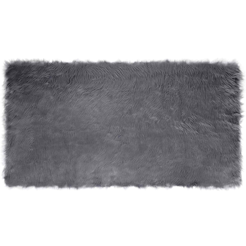 Afbeelding laden in galerijviewer, Vidaxl nep schapenvacht tapijt tafalla antraciet 80 x 150 cm polyester