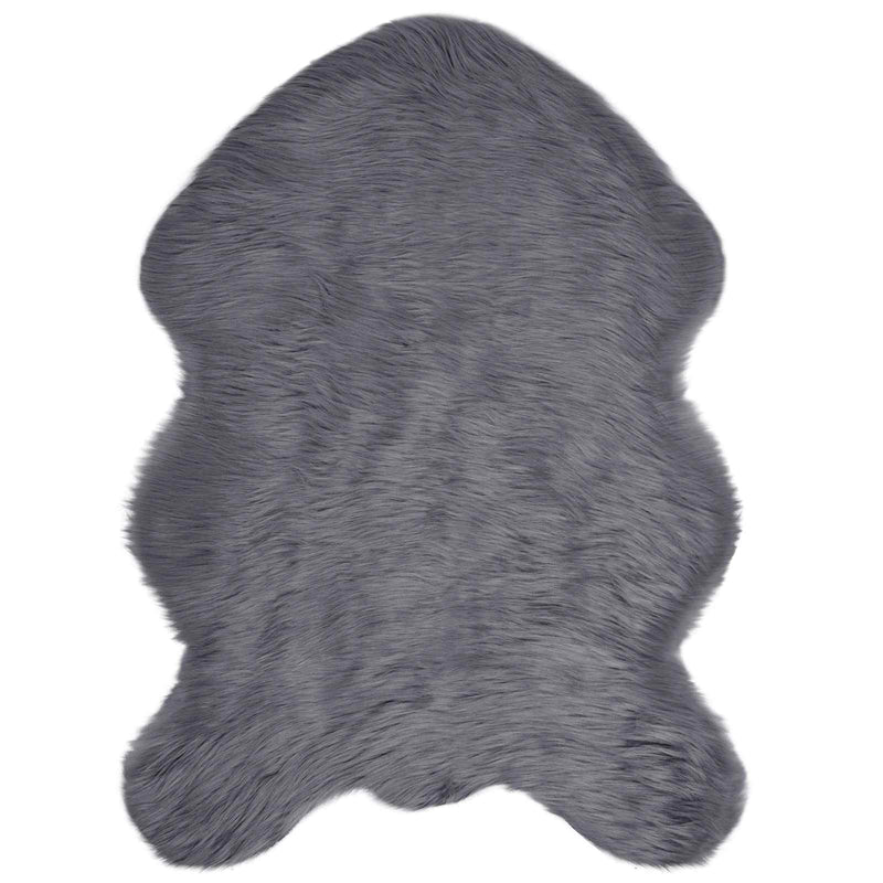 Chargez l'image dans la visionneuse de la galerie, Vidaxl nep schapenvacht tapijt tafalla antraciet 50 x 80 cm polyester