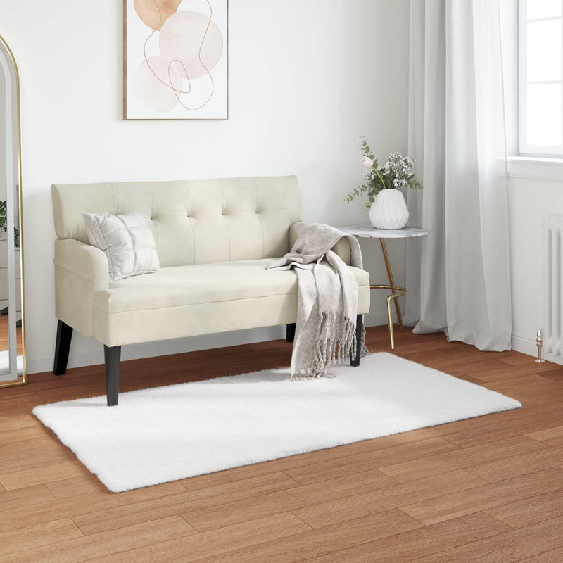 Chargez l'image dans la visionneuse de la galerie, Vidaxl nep konijnenbont tapijt olite wit 60 x 110 cm polyester