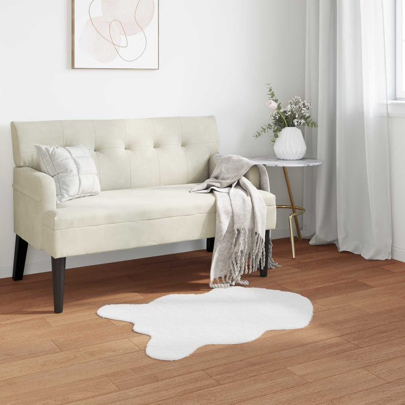 Chargez l'image dans la visionneuse de la galerie, Vidaxl nep konijnenbont tapijt olite wit 60 x 90 cm polyester