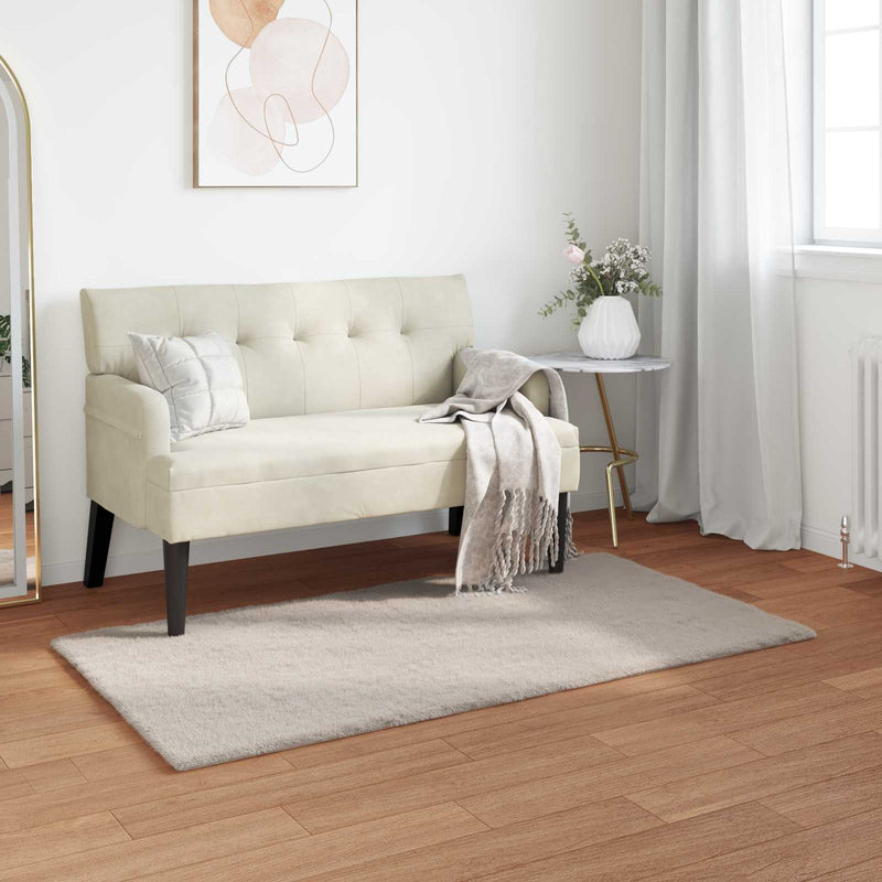 Afbeelding laden in galerijviewer, Vidaxl nep konijnenbont tapijt olite beige 60 x 110 cm polyester