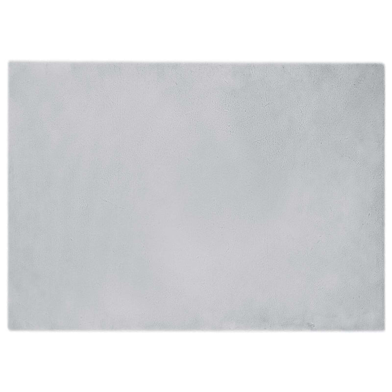 Afbeelding laden in galerijviewer, Vidaxl nep konijnenbont tapijt olite grijs 200 x 280 cm polyester