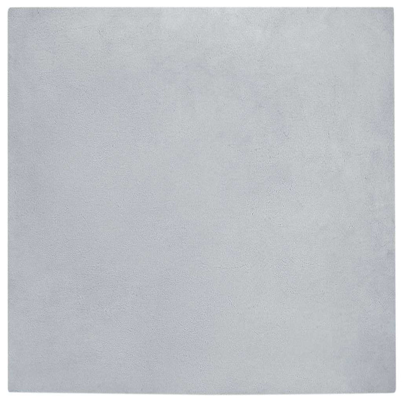 Afbeelding laden in galerijviewer, Vidaxl nep konijnenbont tapijt olite grijs 200 x 200 cm polyester