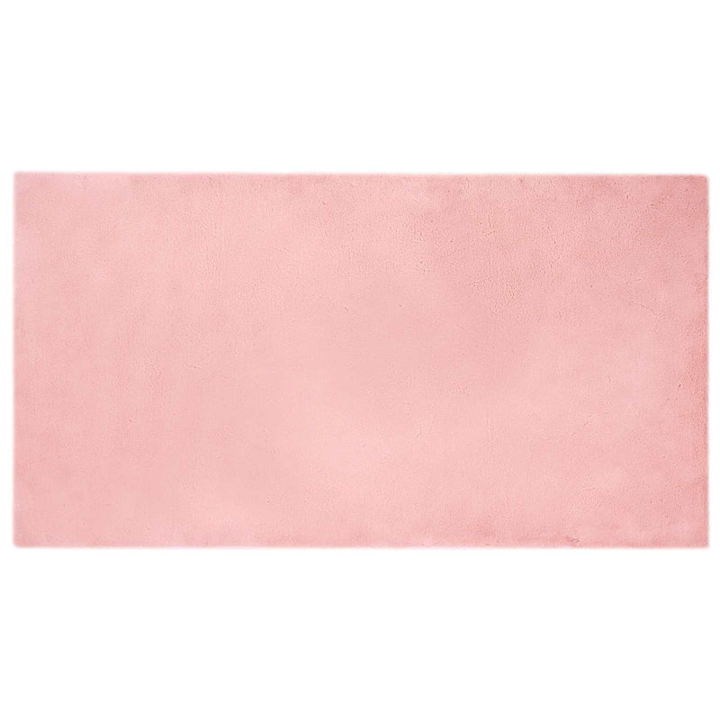 Afbeelding laden in galerijviewer, Vidaxl nep konijnenbont tapijt olite roze 80 x 150 cm polyester