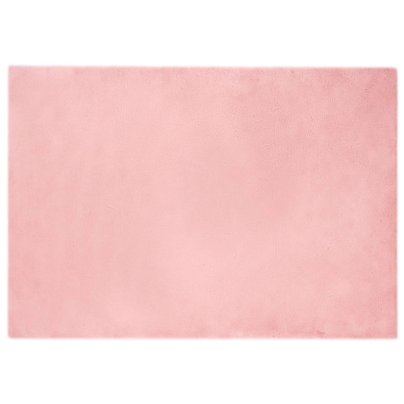 Chargez l'image dans la visionneuse de la galerie, Vidaxl nep konijnenbont tapijt olite roze 160 x 230 cm polyester