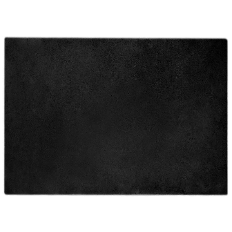 Afbeelding laden in galerijviewer, Vidaxl nep konijnenbont tapijt olite zwart 160 x 230 cm polyester