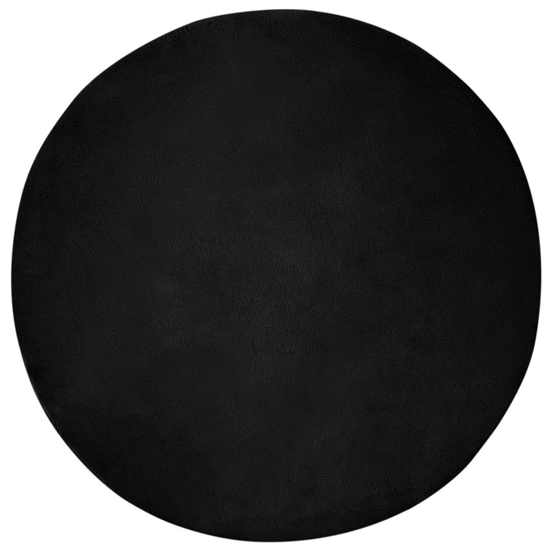Afbeelding laden in galerijviewer, Vidaxl nep konijnenbont tapijt olite zwart ø 100 cm polyester