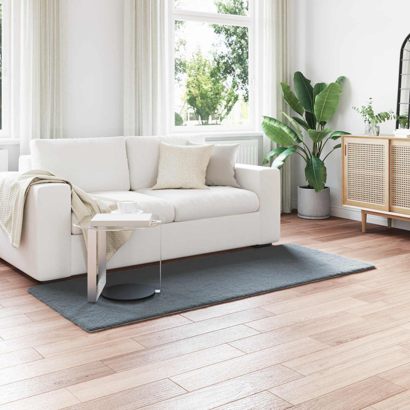 ギャラリービューアに画像をロードする, Vidaxl nep konijnenbont tapijt olite antraciet 100 x 200 cm polyester
