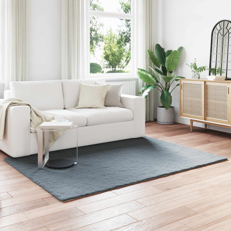 ギャラリービューアに画像をロードする, Vidaxl nep konijnenbont tapijt olite antraciet 120 x 170 cm polyester