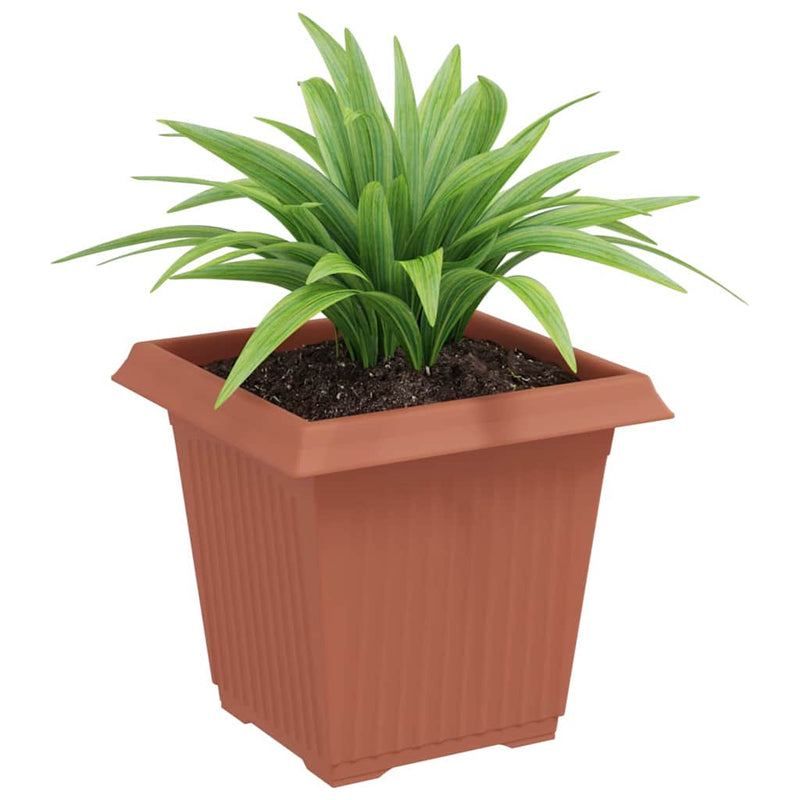 Chargez l'image dans la visionneuse de la galerie, Vidaxl vierkante bloempot 24 pcs baksteenrood 16 x 16 x 14 cm