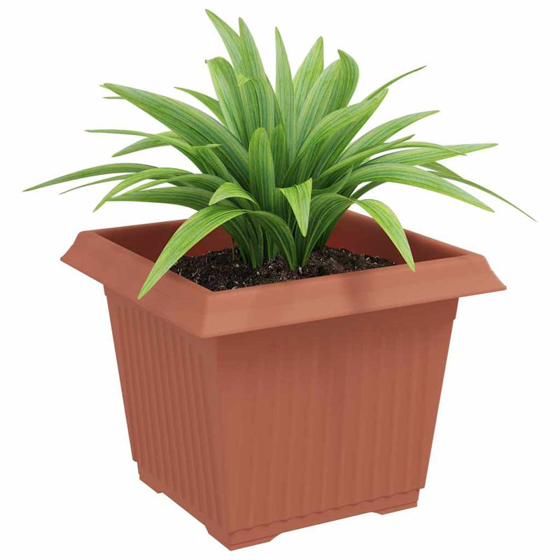 ギャラリービューアに画像をロードする, Vidaxl vierkante bloempot 24 pcs baksteenrood 23 x 23 x 17,5 cm