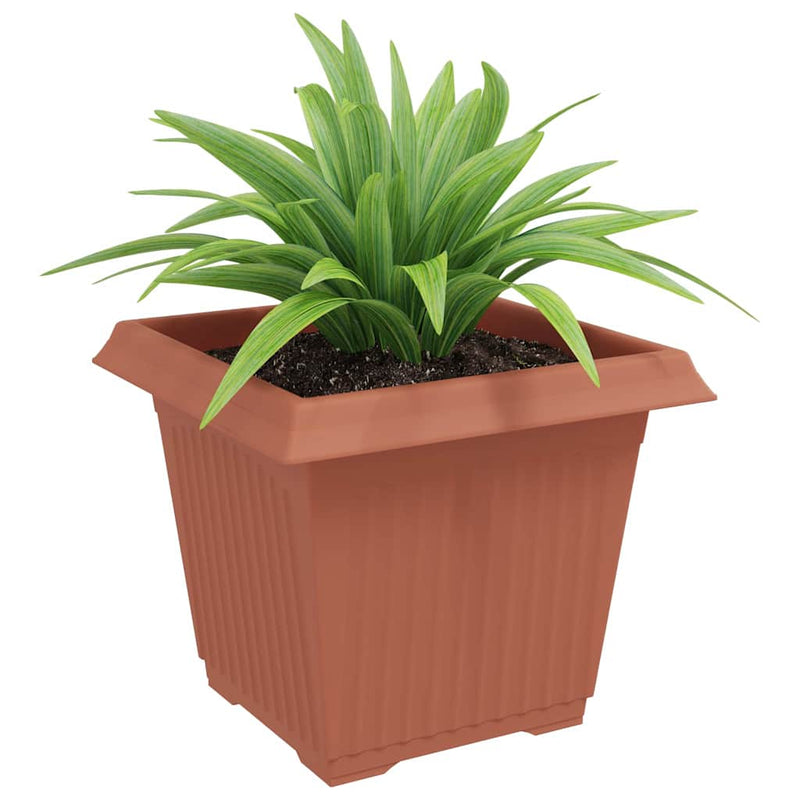 Chargez l'image dans la visionneuse de la galerie, Vidaxl vierkante bloempot 24 pcs baksteenrood 28,5 x 28,5 x 22 cm