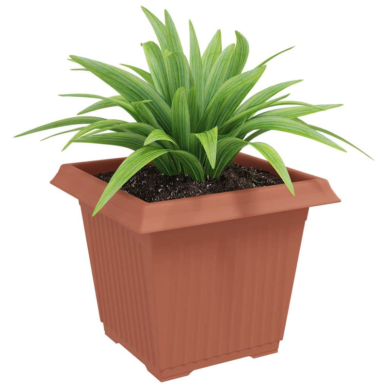 Chargez l'image dans la visionneuse de la galerie, Vidaxl vierkante bloempot 24 pcs baksteenrood 33 x 33 x 26 cm