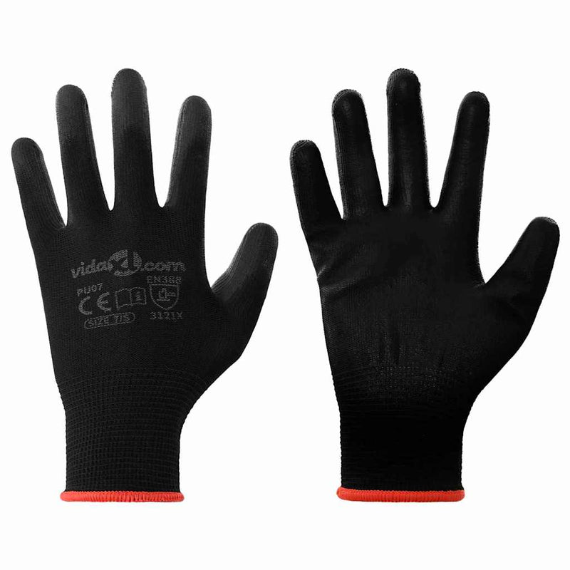 ギャラリービューアに画像をロードする, Vidaxl werkhandschoenen 24 pcs zwart 7 s polyester